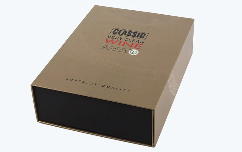 Luxury Hinged Lid Red Wine Box