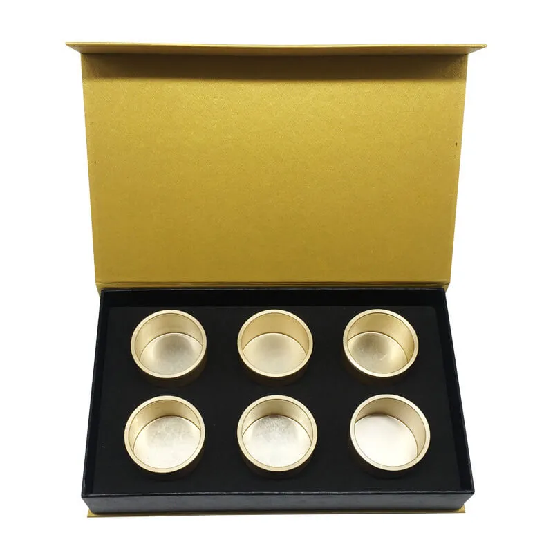 Metallic Laminated Book Shape Tea Gift Boxes