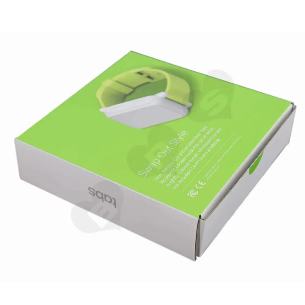 Offset Printed Wristbands Packaging Carton Box Side View One