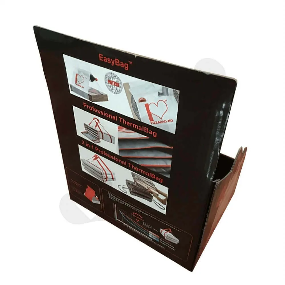 PizzaBag Counter Display Box Sideview Two