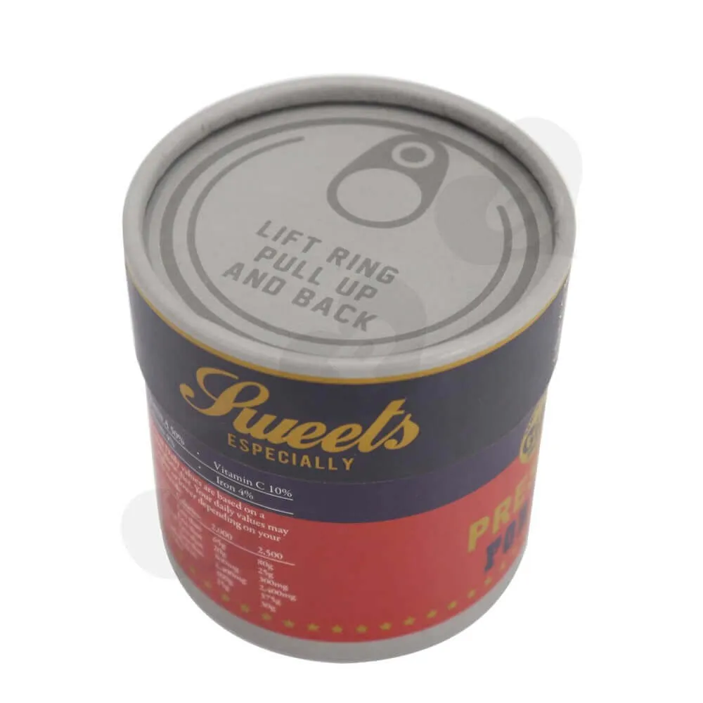 Present Packaging Tube Box With Lid Side View One