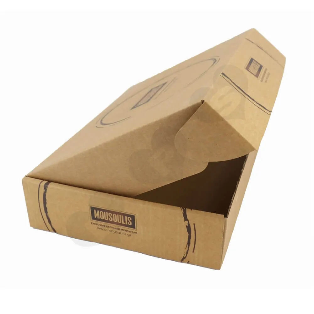 Rigid Corrugated Cardboard Apparel Box Side View Three
