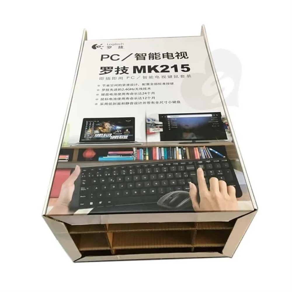 Rigid Keyboard Display Box Stands Sideview Five