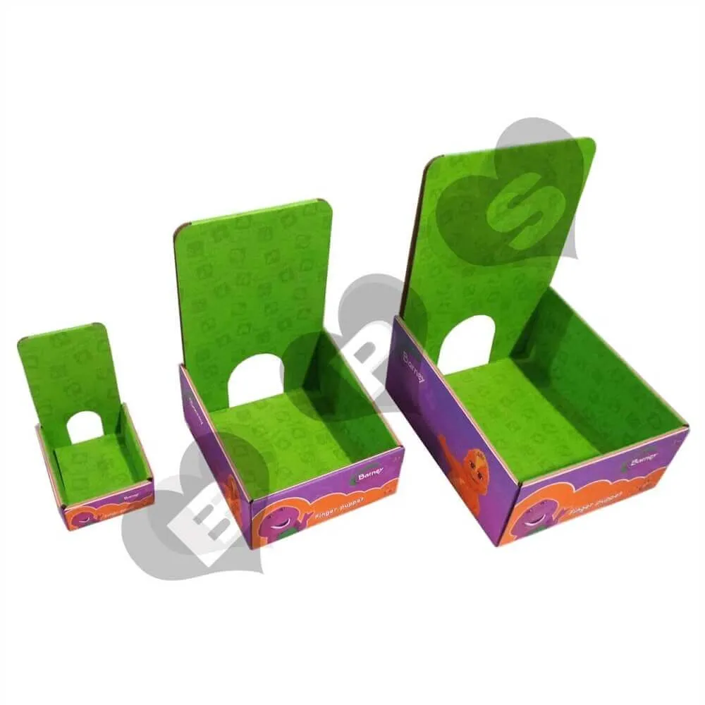 Small Corrugated Retail Counter Top Displays Sideview Three