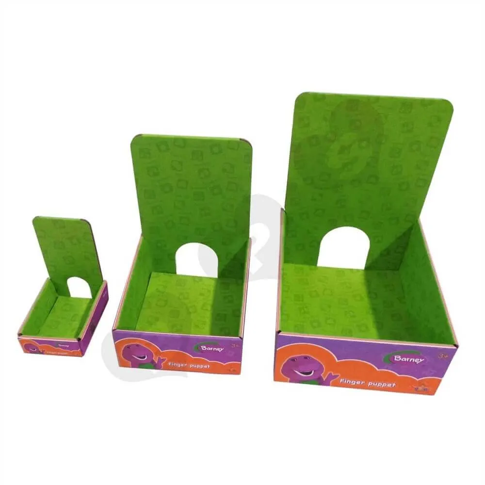 Small Corrugated Retail Counter Top Displays Sideview Two
