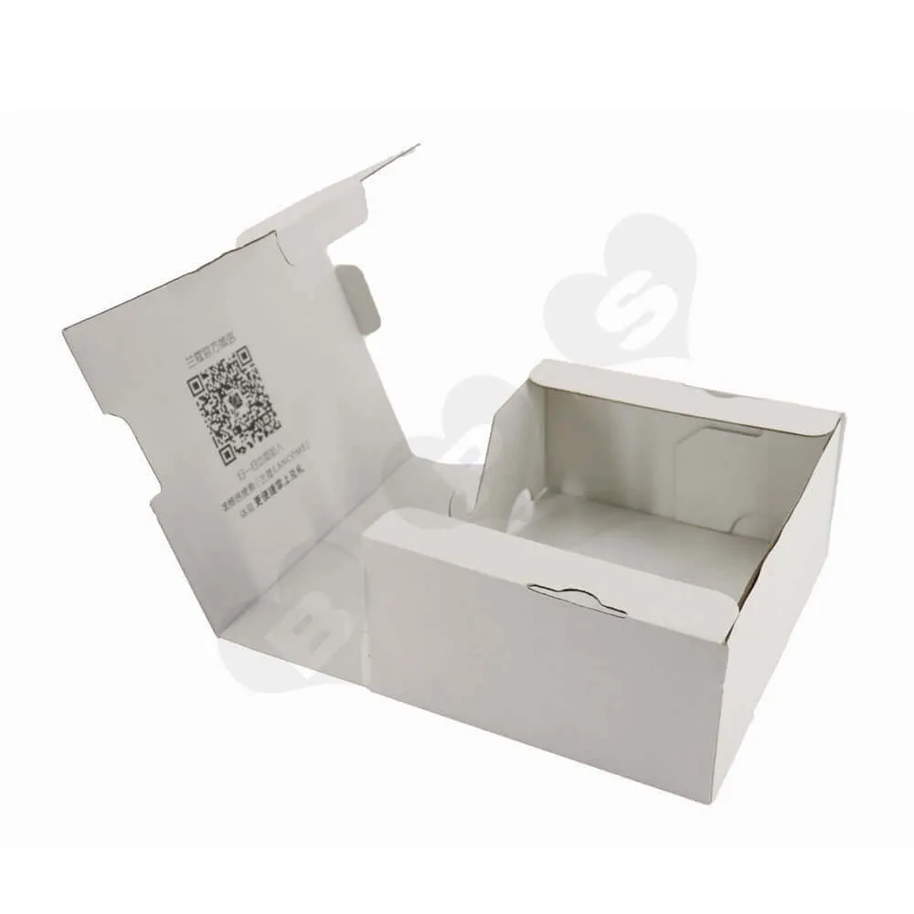 White Cardboard Cosmetic Packaging Box Side View Three