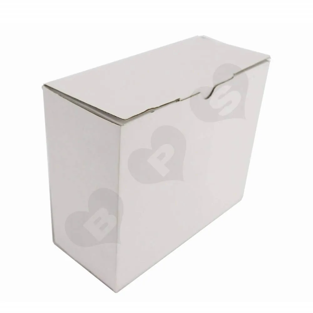 White Cardboard Cosmetic Packaging Box Side View Two