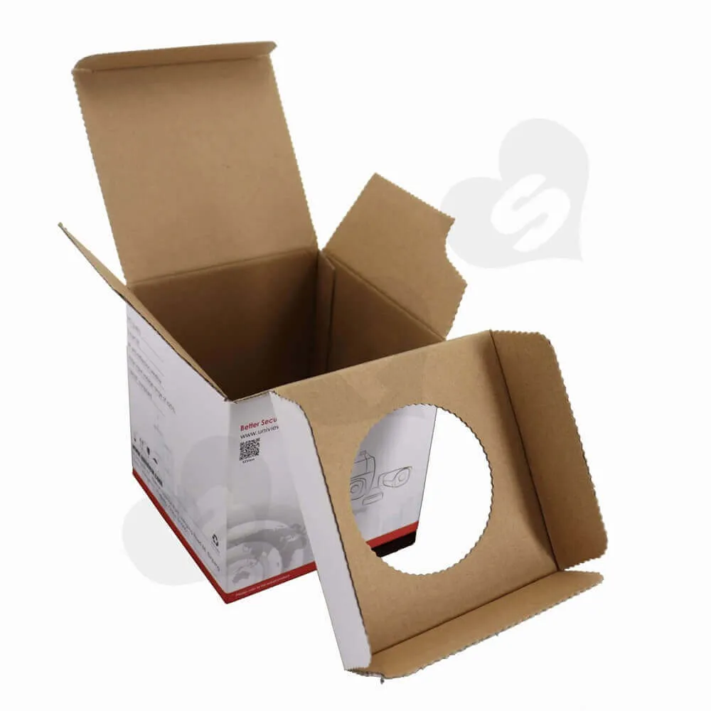 White Cubic Packaging Box With Insert Side View Five