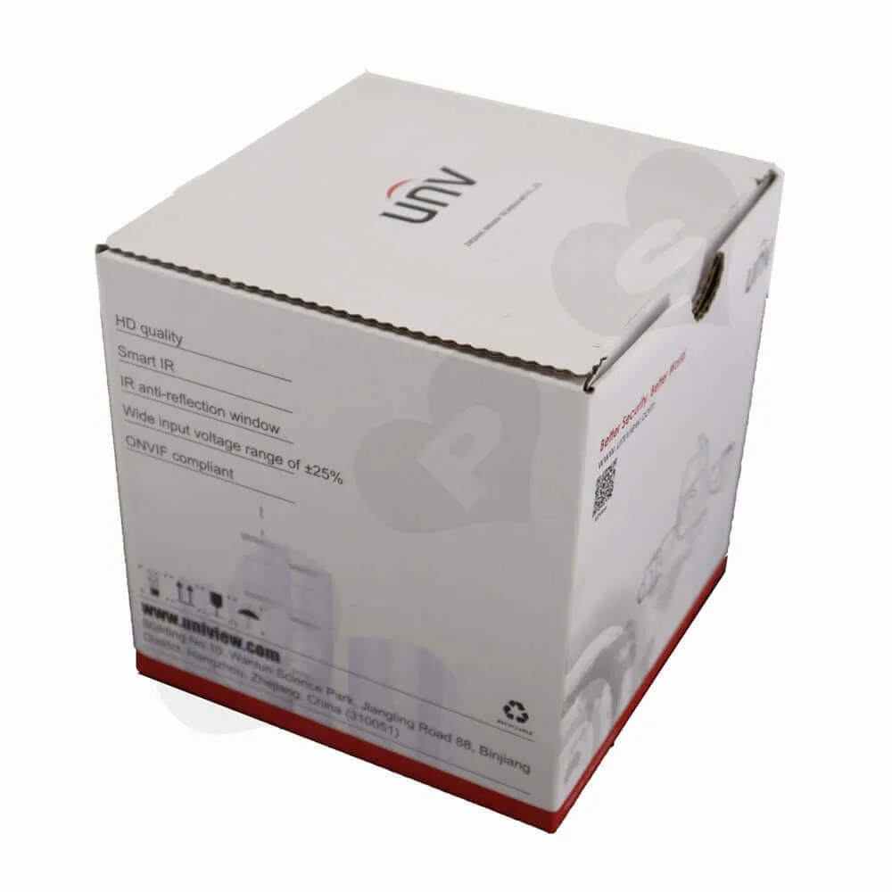 White Cubic Packaging Box With Insert Side View Two