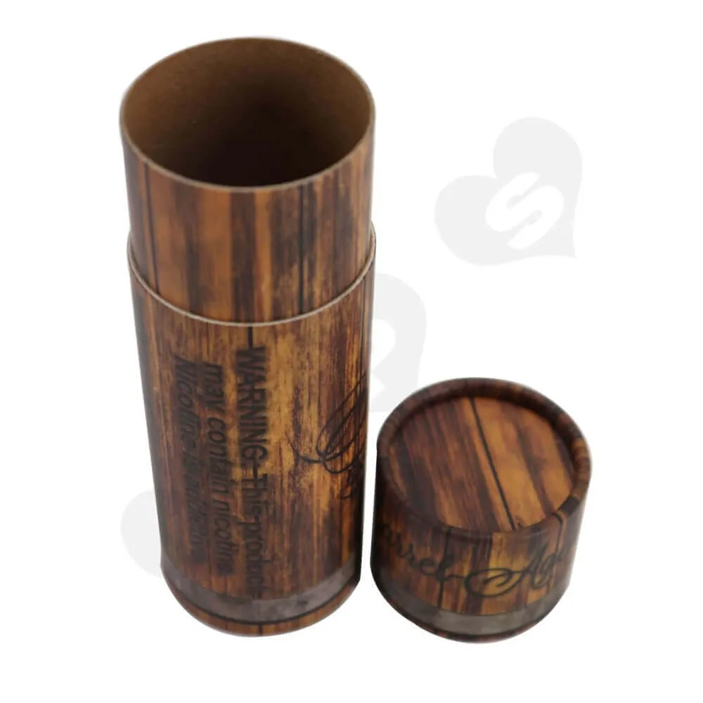 Wooden Round Tube Packaging For Food Side View One