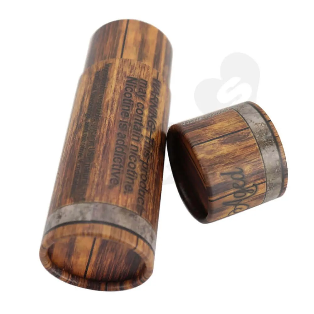 Wooden Round Tube Packaging For Food Side View Two