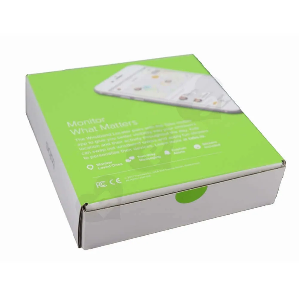 Wristband Locator Tracker Packaging Box Side View Two
