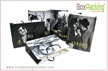 classical printed paper shopping bags