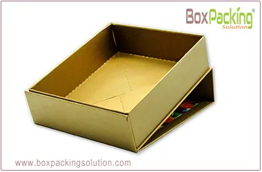 gold metallic rigid box display box