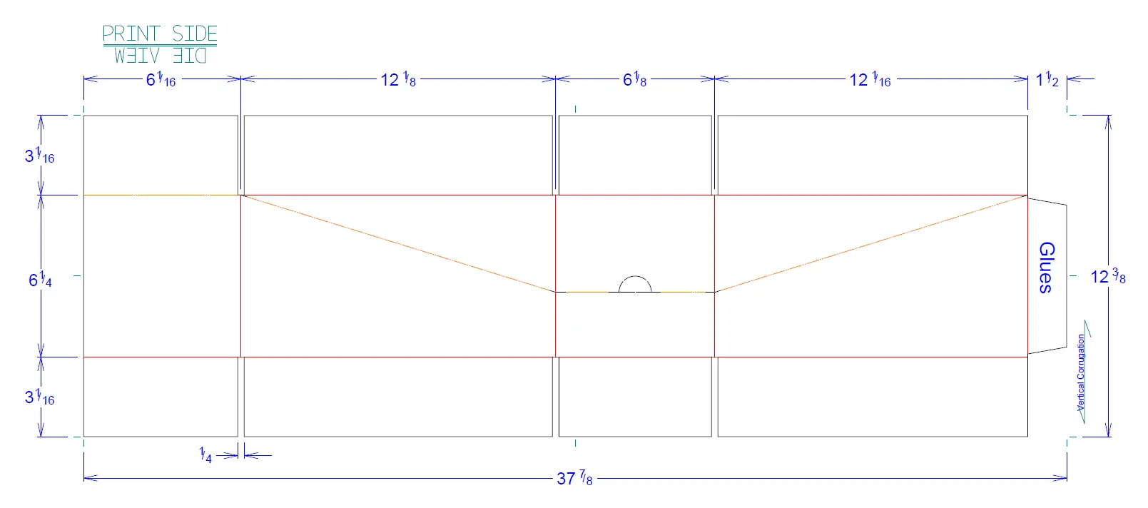 layout template of shelf ready packaging boxes