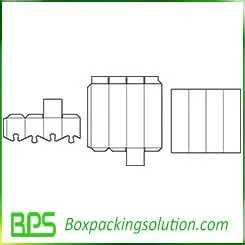 3 parts box template