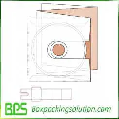 CD packaging box design template