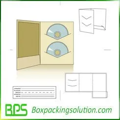 CD packaging die line template