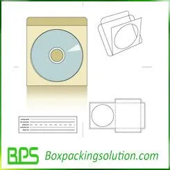 DVD packaging folder die line template