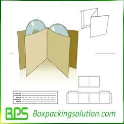 Free CD packaging foding box templates