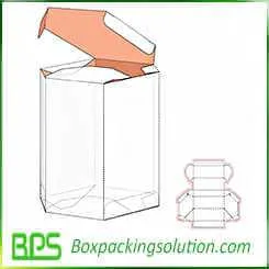 Hexagon shape packaging box layout design