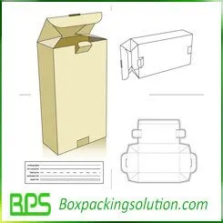 Medical packaging box die line template