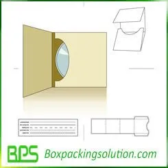 Paperboard folder for CD die line template