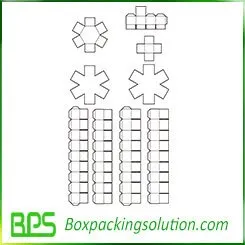 Polygon packaging box templates