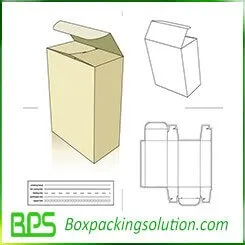 Reverse tuck end box packaging template design