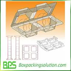 Round device packaging box design template