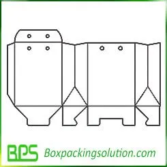 Snap bottom Electronic packaging box template
