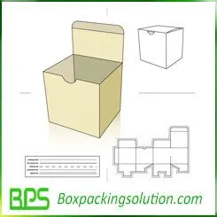 Tuck top snap lock bottom box die-line template