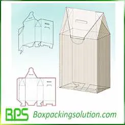 auto lock gift box with handle template