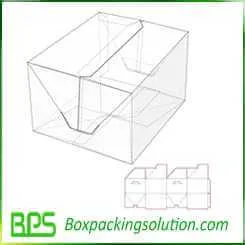 auto locked cardboard box design template