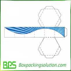 big round box with lid and bottom design template