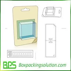 cardboard blister packaging box die line template