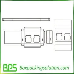cardboard box for bottle die cut template