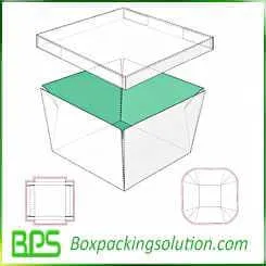 cardboard box with seperate lid design template