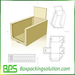 cardboard counter display die line template