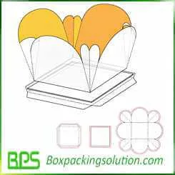 cardboard flower shape gift box design