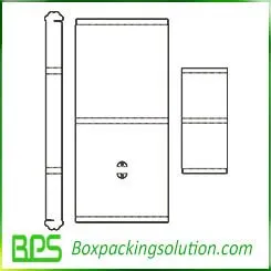 cardboard packaging box with printed sticker