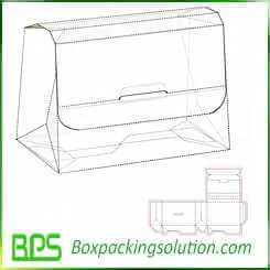 cardboard suitcase packaging design template