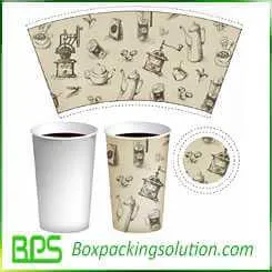 coffee mug packaging design template