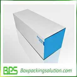 colored base and white sleeve packaging box design