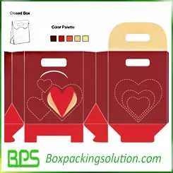 corrugated gift box with handle design template