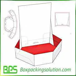 cosmetic bottle display cardboard box design template