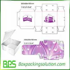 custom cake packaging box design template
