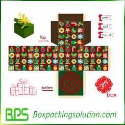 custom christmas packaging box design template