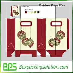 custom christmas present box design template