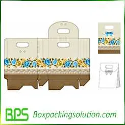 custom gable top gift box carry packaging box gift box with handle